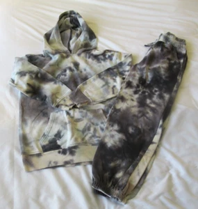 5th & Ryder Nordstrom Kids Size Small Blue & Ivory Tie Dye Hoodie & Joggers Set - Picture 1 of 9