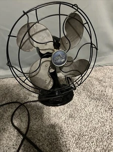 Working Vintage Emerson 2450 B 10" Metal Blade Oscillating Fan - Picture 1 of 5