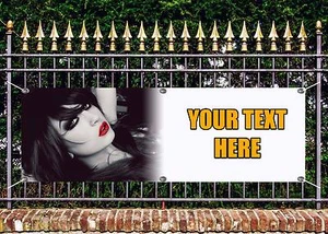 OUTDOOR PVC BODY PIERCING STUDIO BANNERS SIGN ADVERT FREE ART WORK READY DISPLAY - Picture 1 of 2