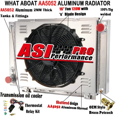 4 Row Radiator Shroud Fan For 1961-66 Ford Thunderbird T-Bird 6.4L 6.6L 7.0L - Image 1 of 4