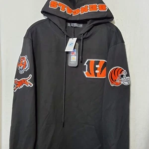 Cincinnati Bengals Sweatshirt Hoodie Pro Standard Luxury Athletic Black XL NWT - Picture 1 of 14