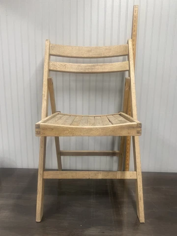 Vintage Wood Slanted Church Chair Folding Cover