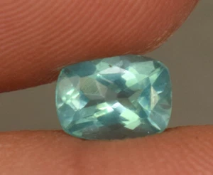 Natürlicher zertifizierter blauer Apatit Edelstein 0,90 ct Kissenschliff lose Edelstein - Bild 1 von 5
