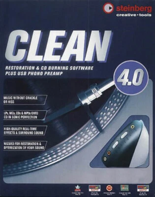STEINBERG CLEAN v4.0 - Audio Cleaning CD VINYL NEW PC CD-ROM (Disc in Sleeve) - Image 1 of 2