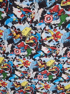 Tela de algodón de los Vengadores de Marvel Comics 2 yardas x 44" de ancho NUEVA - Imagen 1 de 6