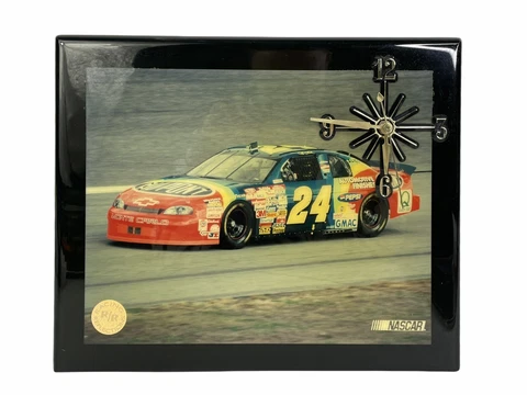 Vintage NASCAR Racing Reflections Clock Plaque Jeff Gordon #24 Dupont- 12" x 10" Cover