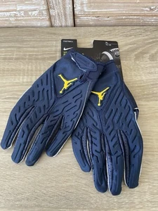 NEW! Jordan Superbad 6.0 PE Michigan Wolverines Football Gloves DX5190-425 XL - Picture 1 of 3