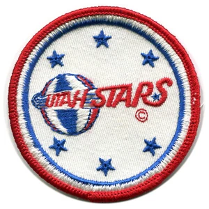 1970er UTAH STARS ABA BASKETBALL VINTAGE 3" RUND NICHT MEHR EXISTIEREND TEAM LOGO PATCH - Bild 1 von 1