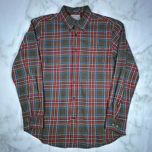 Camisa St Johns Bay Para Hombres Franela a Cuadros Manga Larga Abotonada Verde EE. UU. Talla M - Imagen 1 de 8