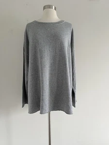 NUEVO EILEEN FISHER ALGODÓN ORGÁNICO CUELLO REDONDO JERSEY TOP SUDADERA TALLA XL/TG - Imagen 1 de 8