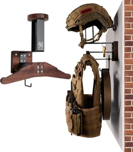 Holder Wall Mount Organizer Hanger Tactical Gear Motorcycle Helmet Stand Plate - Picture 1 of 6