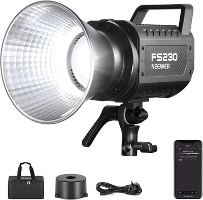 NEEWER FS230 230W COB Video Light 2.4G/APP Control, 110000lux/1m 5600K Daylight - Image 1 of 4