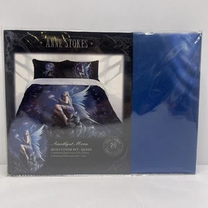 Anne Stokes Quilt Cover Set – Amethyst Moon – Queen Size Gothic Fantasy Bedding - Picture 1 of 5