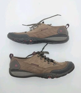 Merrell Mimosa Stone Lace Sneakers bequeme Schuhe Leder braun pink Damengröße 9  - Bild 1 von 12