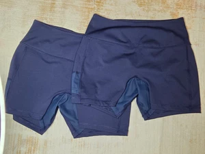 Two Peter Millar Shorts Womens Small Navy Compression Athletic Fit LS24ED06D - Picture 1 of 8