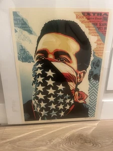 American Rage Shepard Fairey 2019 signiert & nummeriert 18x24 - Bild 1 von 3
