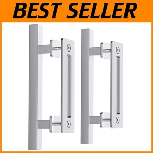 Set Maniglie per Porta Fienile 12", Confezione da 2 - Acciaio Inox - Foto 1 di 9