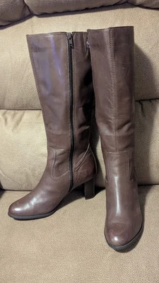 A.N.A. (ANA) Mujer Lorelai Cuero Suave Botas Hasta la Rodilla Talla 7 1/2 M. 023-7911 Foto 1 de 4