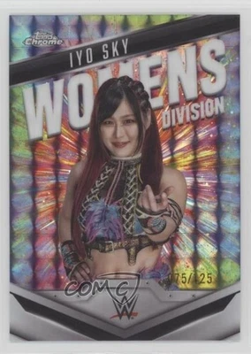 2025 Topps Chrome WWE Women's Division Aqua Geometric Refractor /125 Iyo Sky - Image 1 of 2