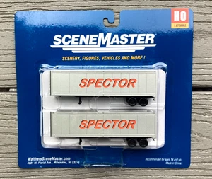 WALTHERS 1/87 HO SCALE SPECTOR MOTOR SERVICE 40' TRAILERS 2-PACK # 949-2302 F/S - Picture 1 of 17