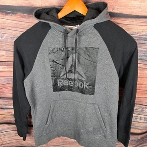 Reebok Hoodie grau und schwarz Medium leicht gebraucht leichter Defekt - Bild 1 von 7