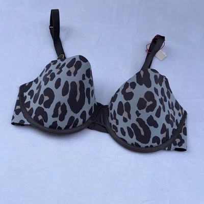 Sujetador Stella McCartney liso con aros Balconette estampado de leopardo 34DD Foto 1 de 4