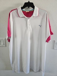 Puma Cool Cell Men's Polo Size XXL White And Pink - Picture 1 of 5