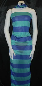 Tencel Recycled Polyester Knit Jersey Yarn Dyed Fabric Ecofriendly Stripes 5 oz - Picture 1 of 8