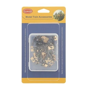 Evemodel 12 Pairs HO Scale 1:87 Knuckle Metal Couplers Coupling Hook HP4087 - Picture 1 of 6