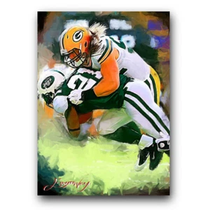 Clay Matthews #6 Art Card Limited 32/50 Edward Vela Signed (Green Bay Packers) - Picture 1 of 2