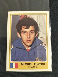 Pegatina Panini 1976 Michel Platini Euro Francia vintage sin usar - Imagen 1 de 2