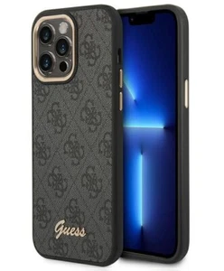 Guess Custodia Rigida 4G Nero Grigio Contorno per IPHONE 14 Pro Max 6,7 " - Foto 1 di 1