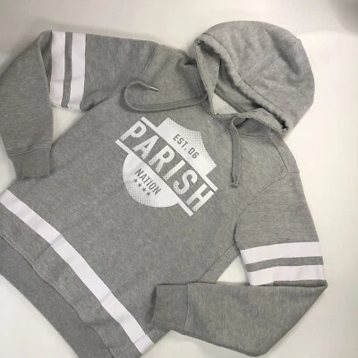 Parish Nation Jacket Medium Grey Mens Health,Wealth & Wisdom Est.06 Hooded Used - Image 1 of 4