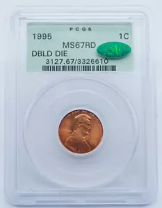 1995 Lincoln Memorial Cent PCGS & CAC MS67RD Double Die OGH Old Holder - C1445 - Picture 1 of 6
