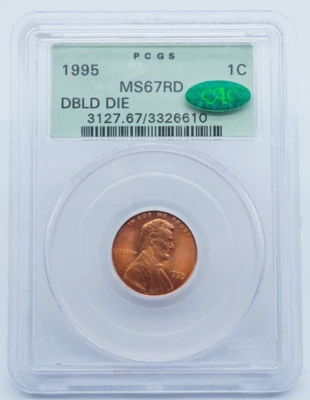 1995 Lincoln Memorial Cent PCGS CAC MS67RD Double Die OGH Old Holder - U1001 - Image 1 of 4