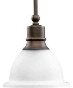 Progress Lighting - Madison 7.5 in. 1-Light Antique Bronze Mini Pendant - Picture 1 of 4