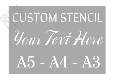 Personalise your own stencil - Choose Font and Text - Free delivery - Image 1 of 4