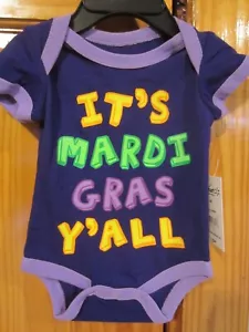 sleeper newborn Mardi Gras 1-piece cotton blend new with tags - Picture 1 of 3