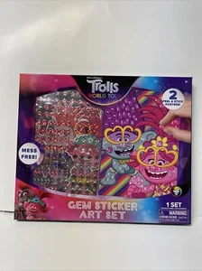 TROLLS WORLD TOUR - 2 PEEL & STICK POSTERS GEM STICKER ART SET - Bild 1 von 2