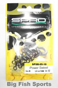 SPRO POWER SWIVELS #SPSB-05-10 NEW! QTY 10, SIZE 5, TEST 120LB - Picture 1 of 1