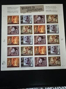 Scott #3665-68 Women in Journalism Pane of 20 37¢ Stamps (2002) - Picture 1 of 1