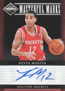 2011-12 Limited Basketball Masterful Marks Auto #34 Kevin Martin 06/50