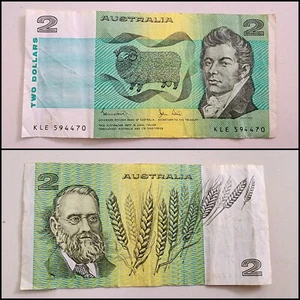 Australia $2 Two Dollar Banknote Paper KLE594470 - Picture 1 of 1
