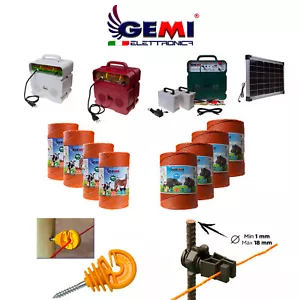 Kit Completo Per Recinto Elettrico Recinzione Elettrica Gemi Elettrificatore - Foto 1 di 12