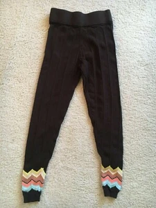 Missoni Leggings Target Girls Size Small 6 Chevron Zig Zag Brown - Picture 1 of 3