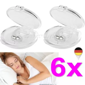 6x Anti Schnarch Ring Schnarch stopper Nasenclip + Magnet Slumber Nasenclip Clip - Bild 1 von 8
