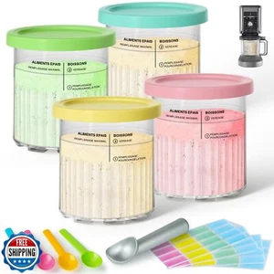 4er Pack Creami Deluxe Pints und Deckel für Ninja, 24 Oz kompatibel mit NC500 NC - Bild 1 von 5