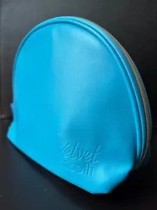 Scholl Velvet Smooth Travel Make-up Toiletries Bag Blue 22x10x19cm - Picture 1 of 4