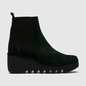 Stivali Chelsea Fly London Bagu233fly donna pelle scamosciata (verde foresta) nuovi AW21 - Foto 1 di 3