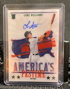 Luke Williams 2022 America's Pastime Rookie Auto Green #4/5 - Marlins - Bild 1 von 2